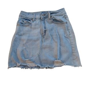 Wild Fable Light Blue Distressed Denim Skirt